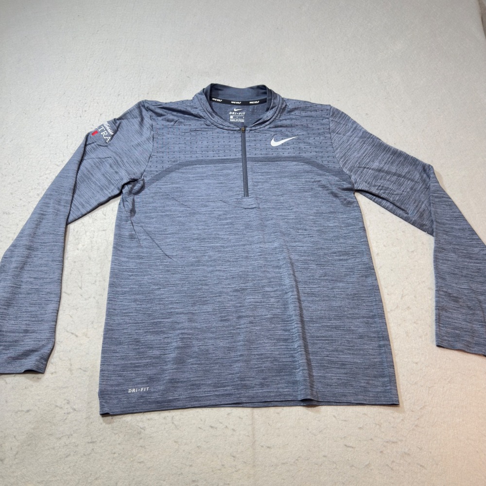 Nike Golf Pullover Mens L Blue Excellent Dri-FIT Quarter-Zip Michelob Ultra Logo - Picture 4 of 10